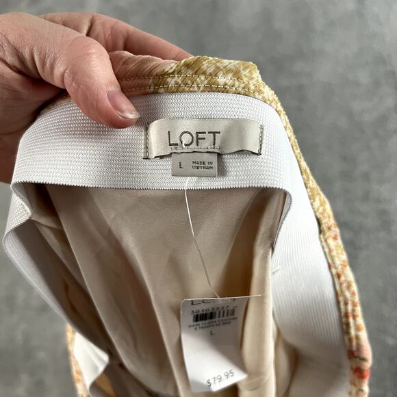 Loft Maxi Skirt Womens L Floral Patchwork Lace Trim Boho Cottagecore NWT - Picture 4 of 9